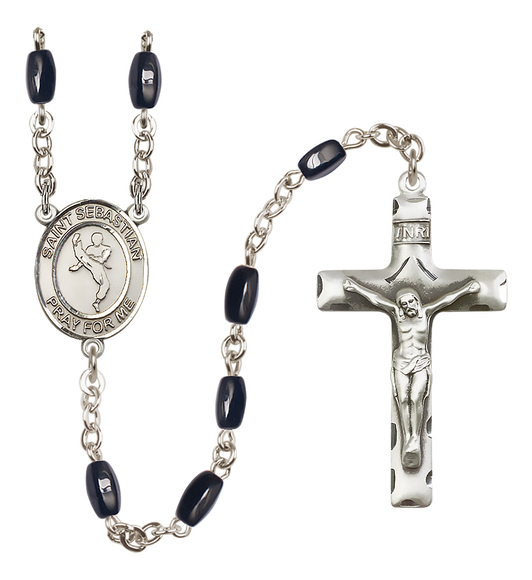 Saint Sebastian/Martial Arts R6005-8168 8x5mm Rosary